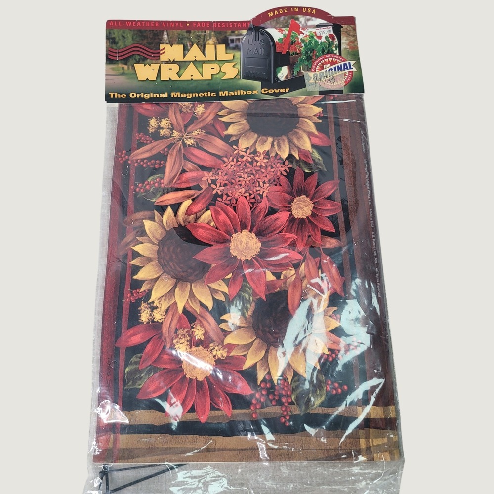 MailWraps Rusts of Autumn Magnetic Mailbox Cover Sunflowers Floral 6251 New